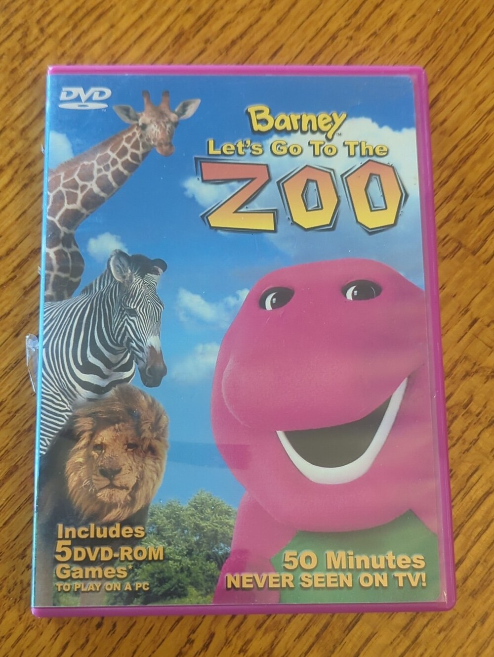 Barney Let's Go to the Zoo DVD & Case│ Disc Includes 50 Minutes Never Seen on TV